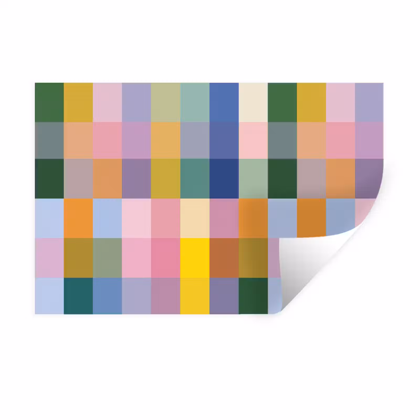 Muursticker - Blokken - Vierkant - Patroon - Gekleurd — 1