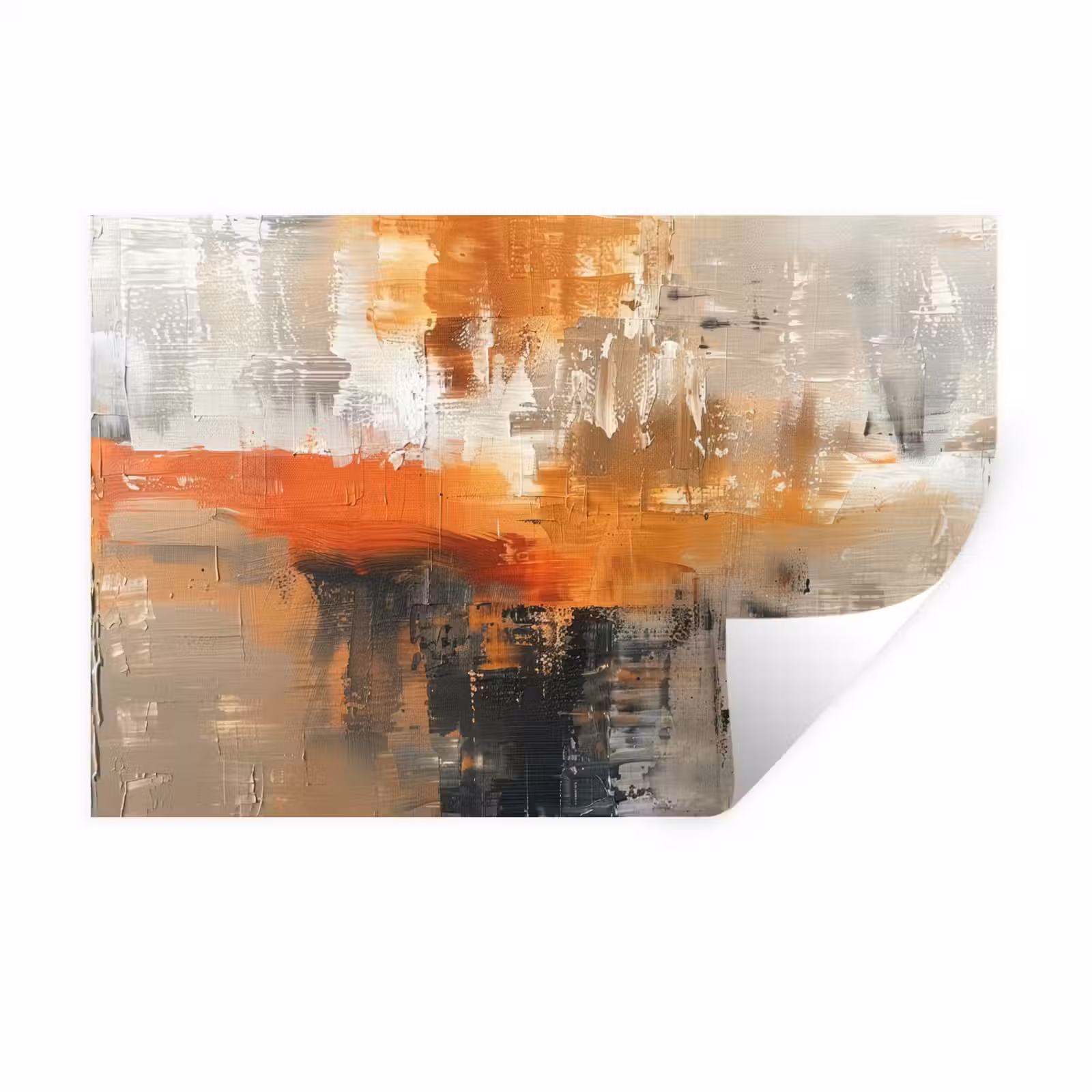 Muursticker - Moderne kunst - Abstract - Goud - Grijs — 1