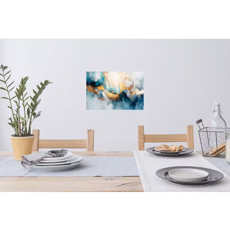 Muursticker - Abstract - Kunst - Gold - Blauw — 3