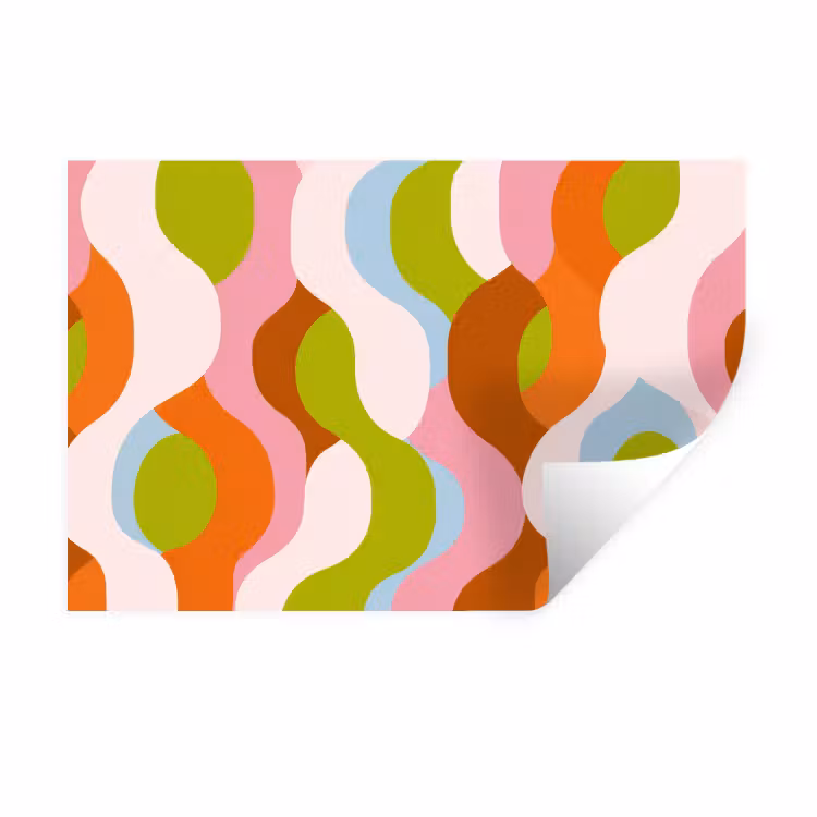 Muursticker - Abstract - Vormen - Roze — 1