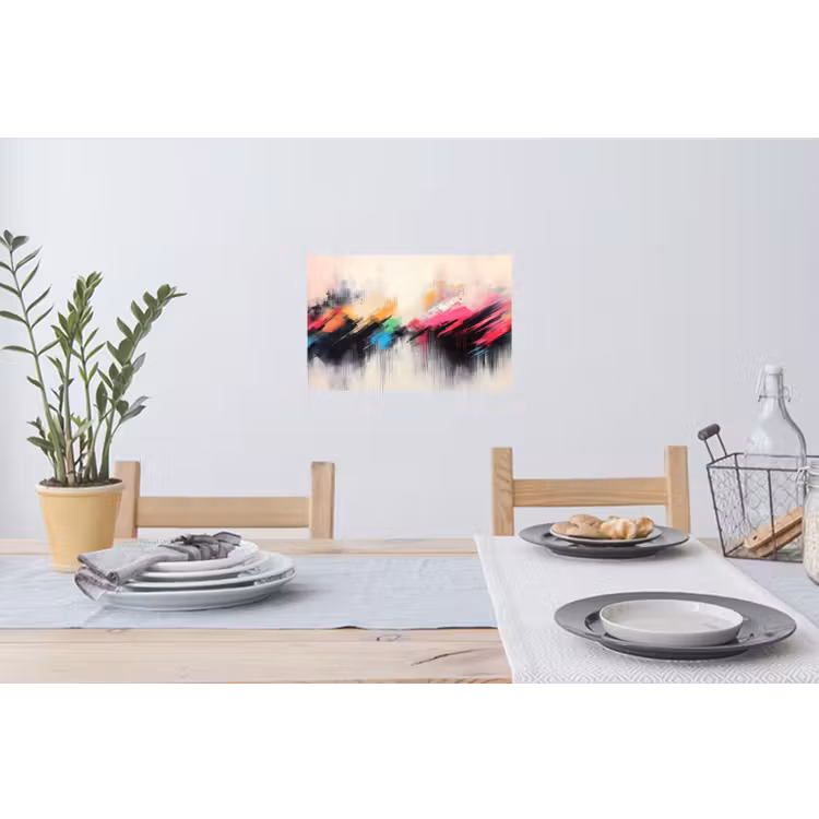 Muursticker - Dynamisch - Abstract - Kleurrijk - Zwart — 3