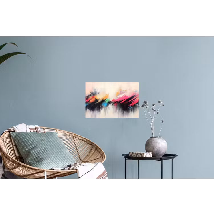 Muursticker - Dynamisch - Abstract - Kleurrijk - Zwart — 4