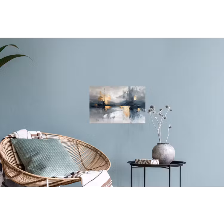 Muursticker - Kunst - Grijs - Goud - Abstract — 4