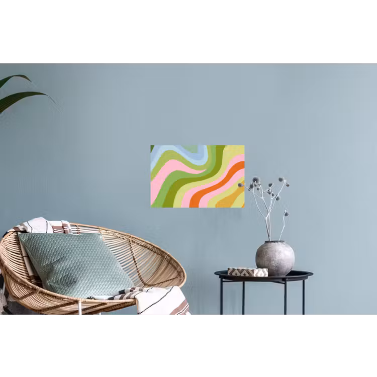 Muursticker - Lijnen - Pasteltinten - Golvend — 4