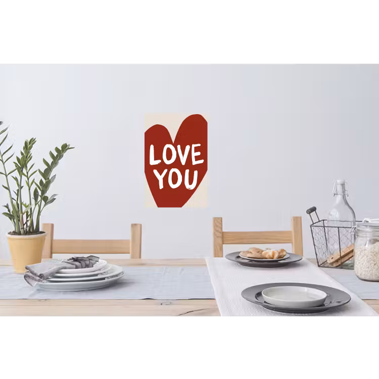 Muursticker - Loveyou - Hart - Rood — 3