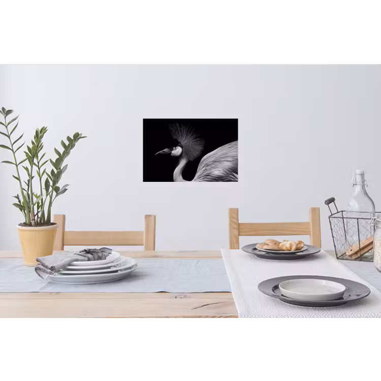 Muursticker - Kraanvogel - Zwart - Wit - Vogel - Dieren — 3