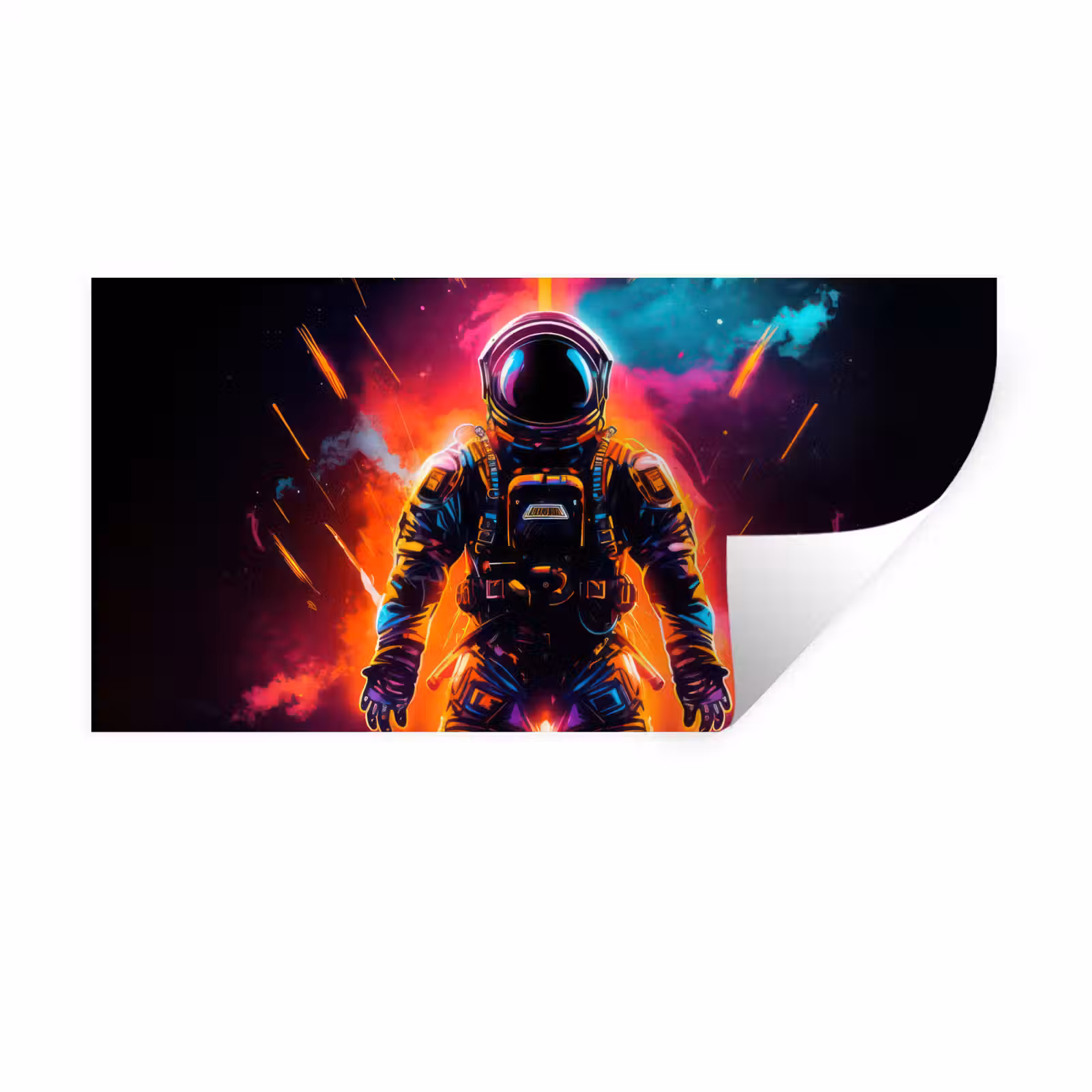 Muursticker - Astronaut - Neon - Gaming - Ruimte — 1