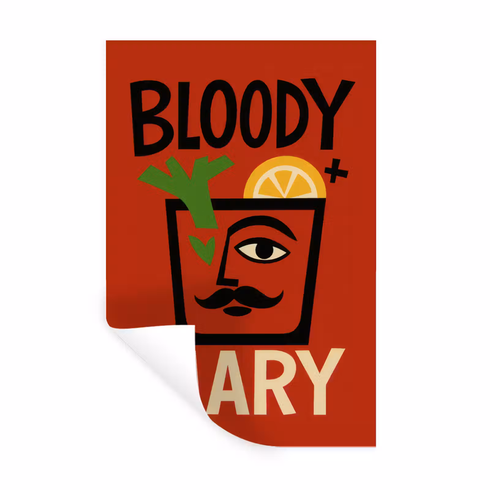 Muursticker - Cocktail - Art - Rood — 1
