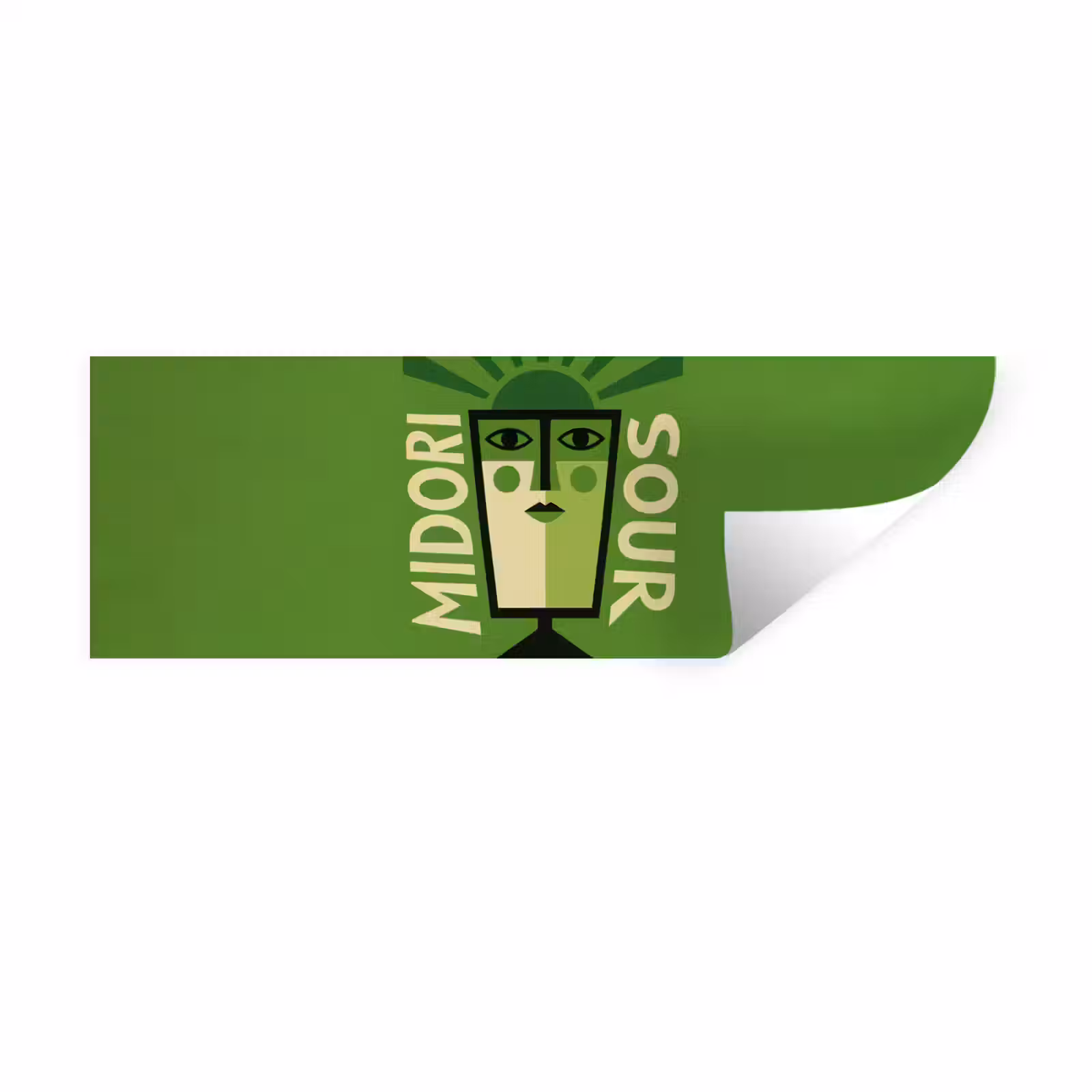 Muursticker - Grafisch - Art - Cocktail - Groen — 1