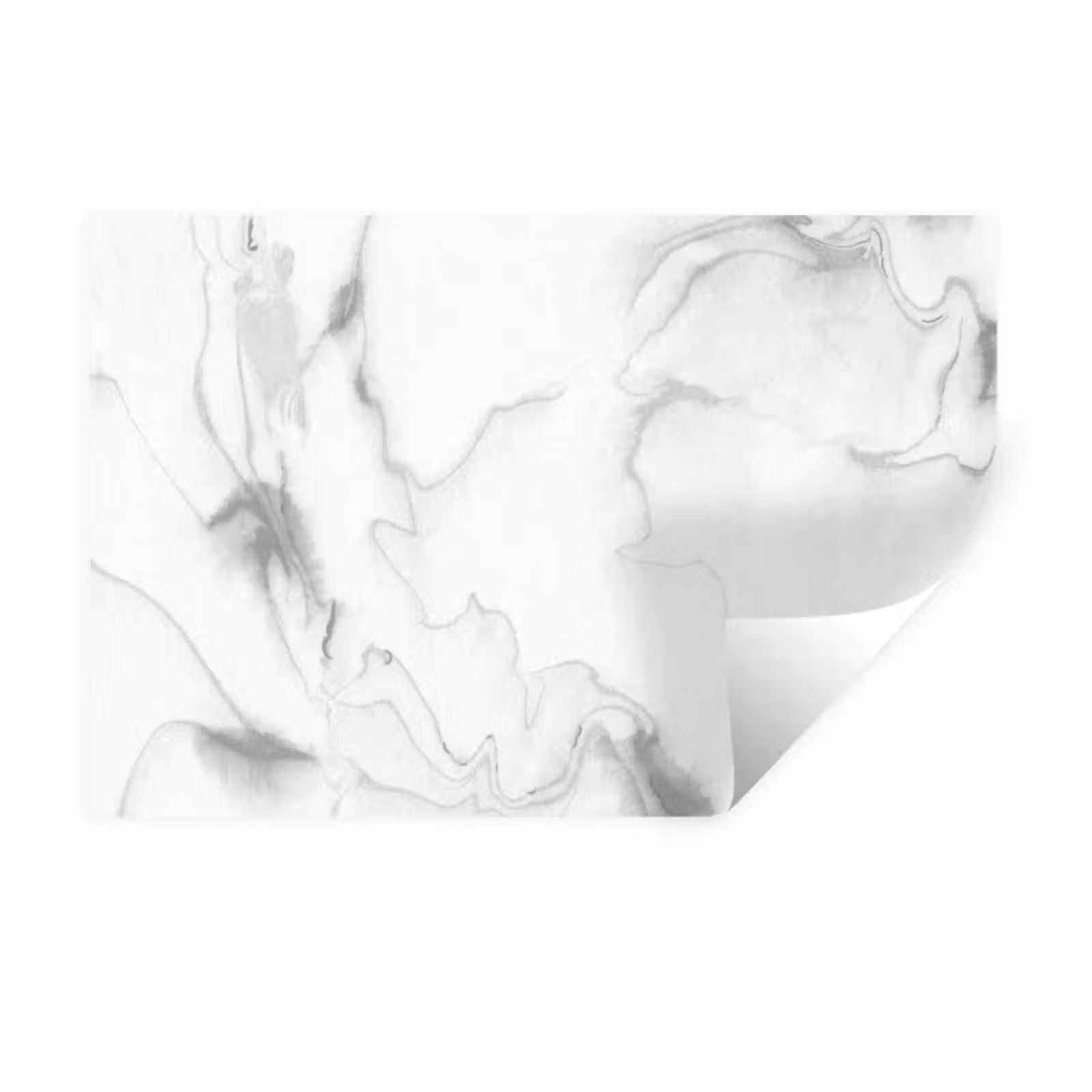 Muursticker - Marmer - Grijs - Wit - Abstract - Marmerlook — 1