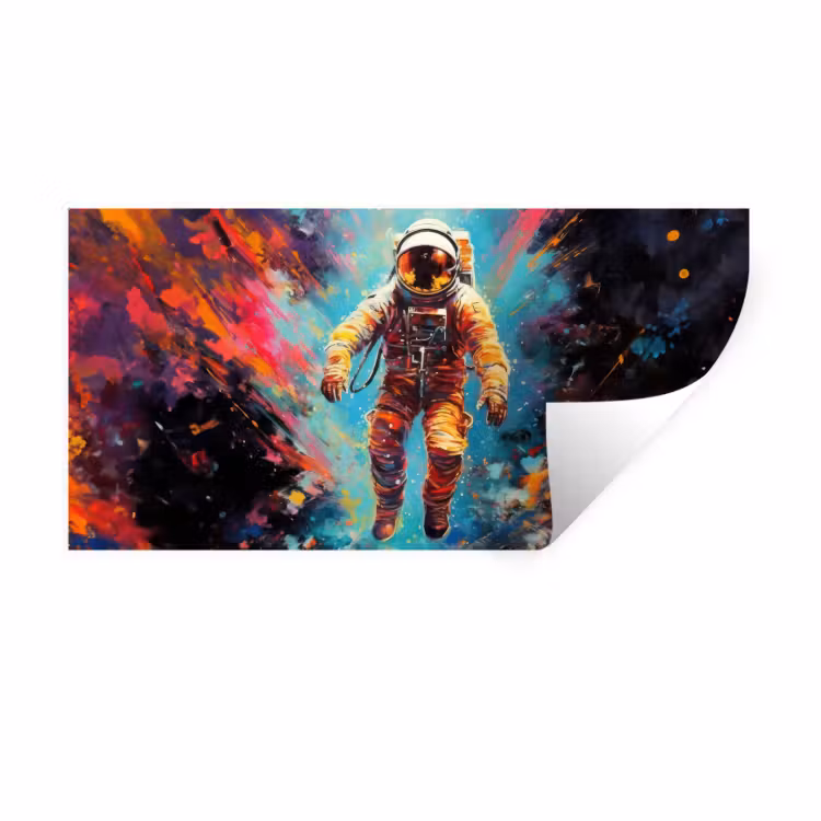 Muursticker - Astronaut - Graffiti - Ruimte - Neon — 1