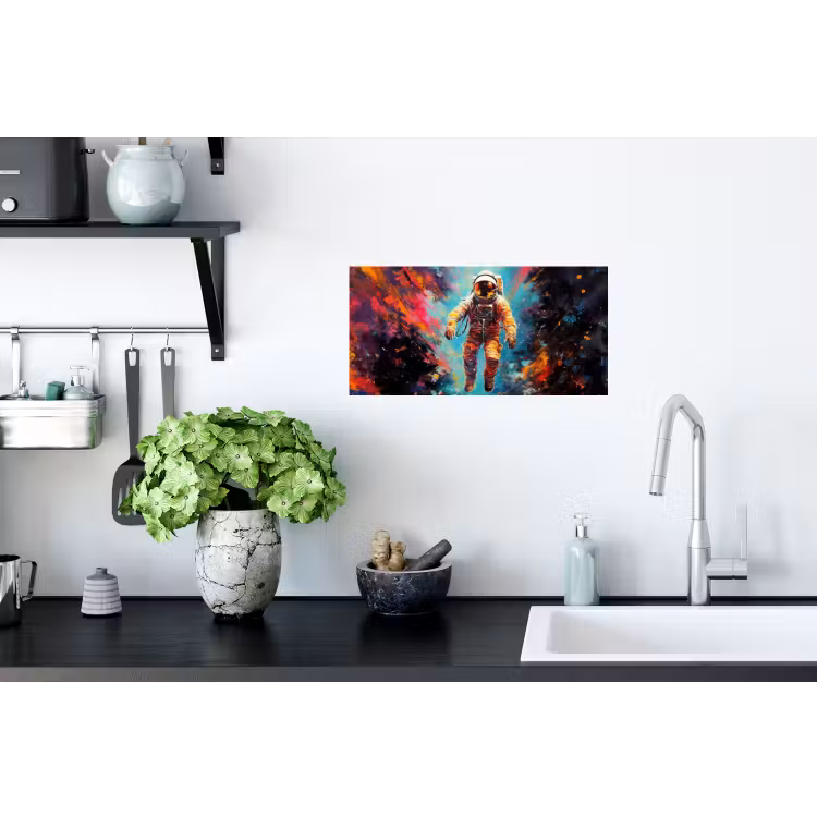 Muursticker - Astronaut - Graffiti - Ruimte - Neon — 2