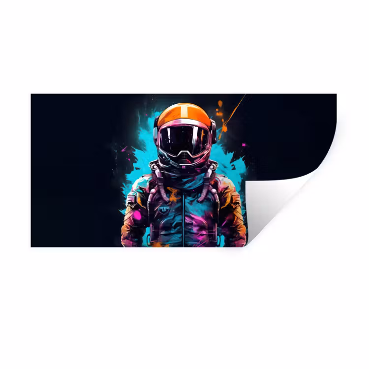 Muursticker - Astronaut - Neon - Gaming - Ruimte — 1