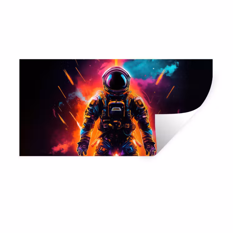 Muursticker - Astronaut - Neon - Gaming - Ruimte — 1