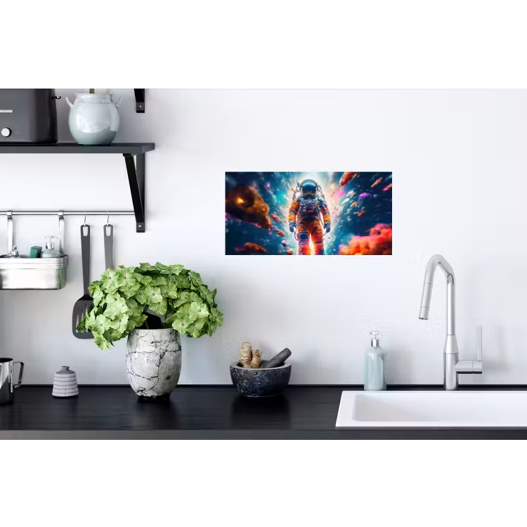 Muursticker - Astronaut - Neon - Meteoriet - Neon — 2