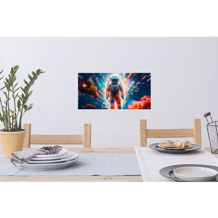 Muursticker - Astronaut - Neon - Meteoriet - Neon — 3