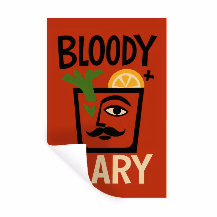 Muursticker - Cocktail - Art - Rood — 1