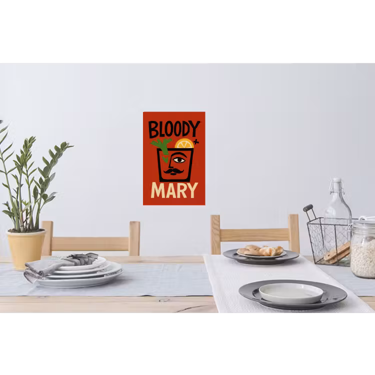 Muursticker - Cocktail - Art - Rood — 3