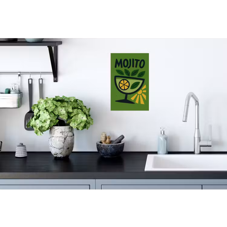 Muursticker - Mojito - Cocktail - Citroen - Groen — 2