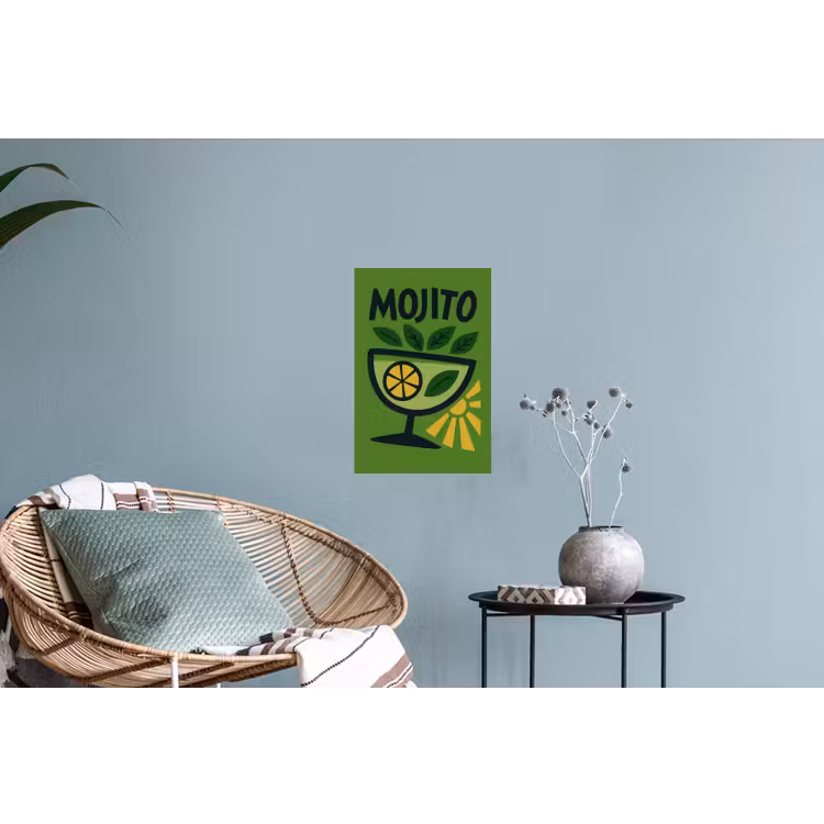 Muursticker - Mojito - Cocktail - Citroen - Groen — 4