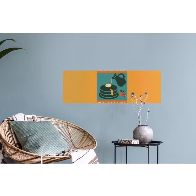 Muursticker - Pannenkoeken - Siroop - Illustratie - Oranje — 4