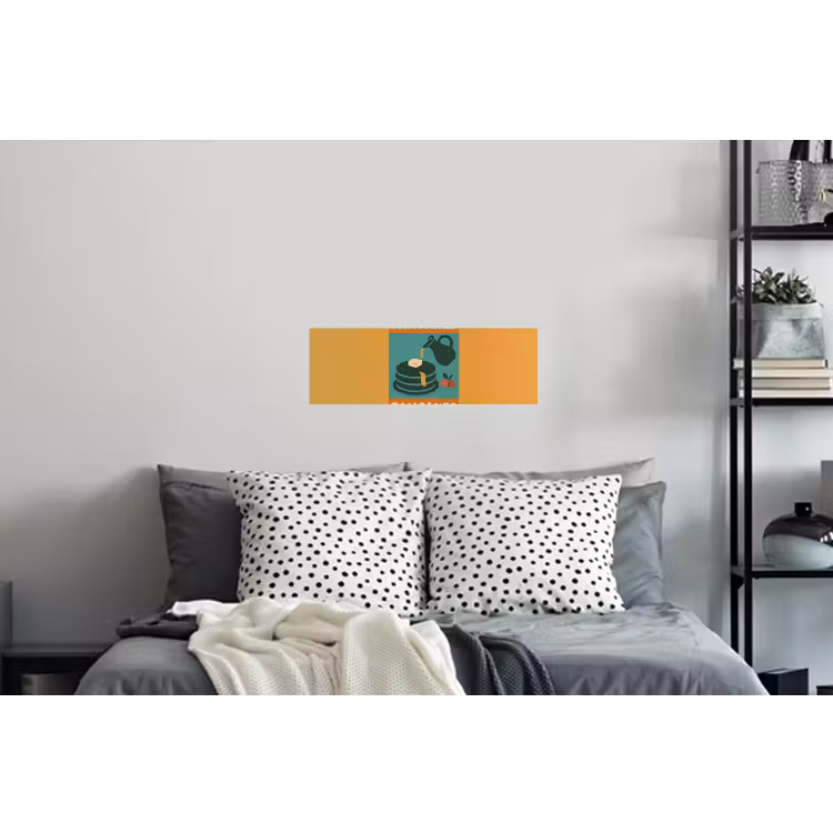 Muursticker - Pannenkoeken - Siroop - Illustratie - Oranje — 5