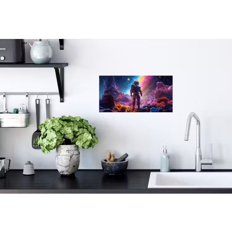 Muursticker - Ruimte - Astronaut - Neon - Sterren — 2