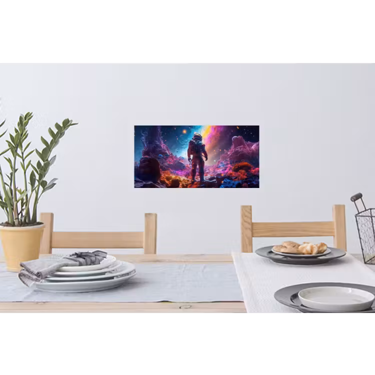 Muursticker - Ruimte - Astronaut - Neon - Sterren — 3