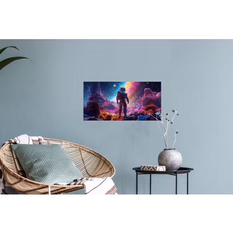Muursticker - Ruimte - Astronaut - Neon - Sterren — 4