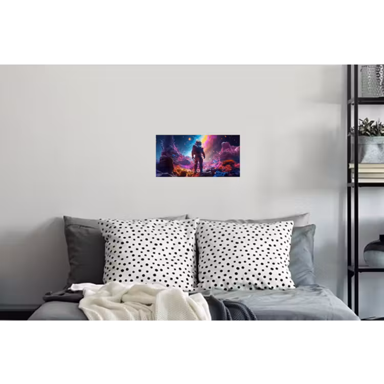 Muursticker - Ruimte - Astronaut - Neon - Sterren — 5