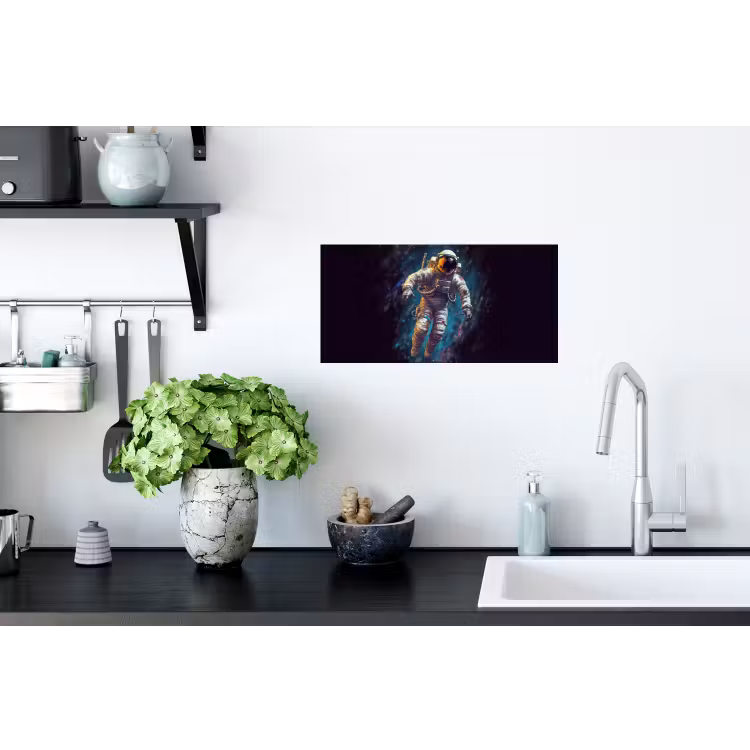 Muursticker - Ruimte - Neon - Astronaut - Sterren — 2