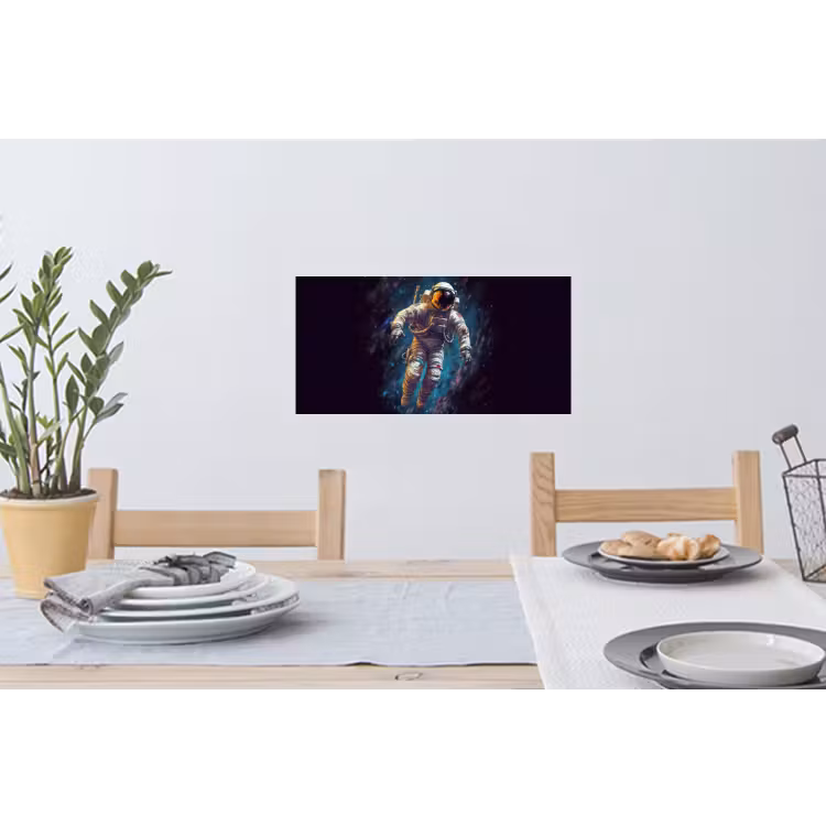 Muursticker - Ruimte - Neon - Astronaut - Sterren — 3