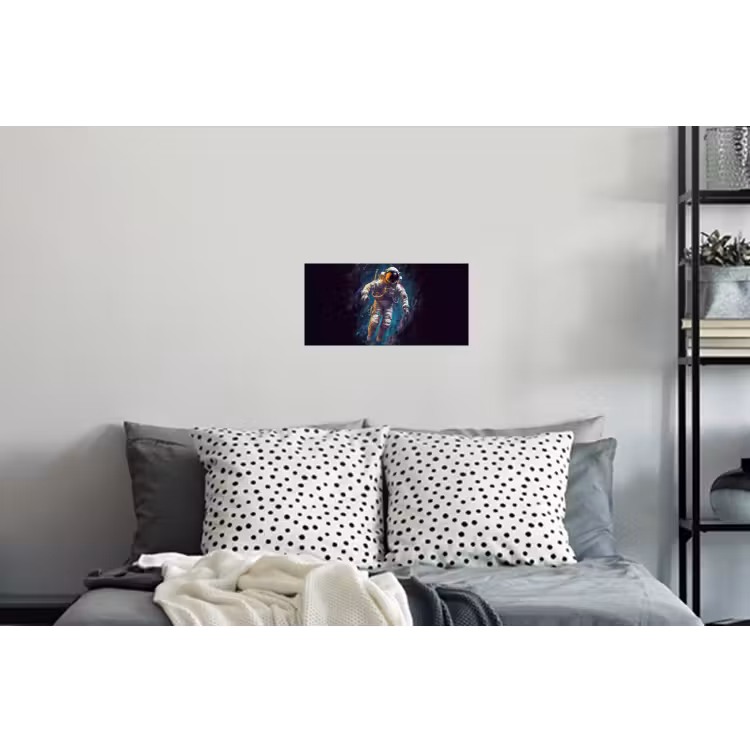Muursticker - Ruimte - Neon - Astronaut - Sterren — 5