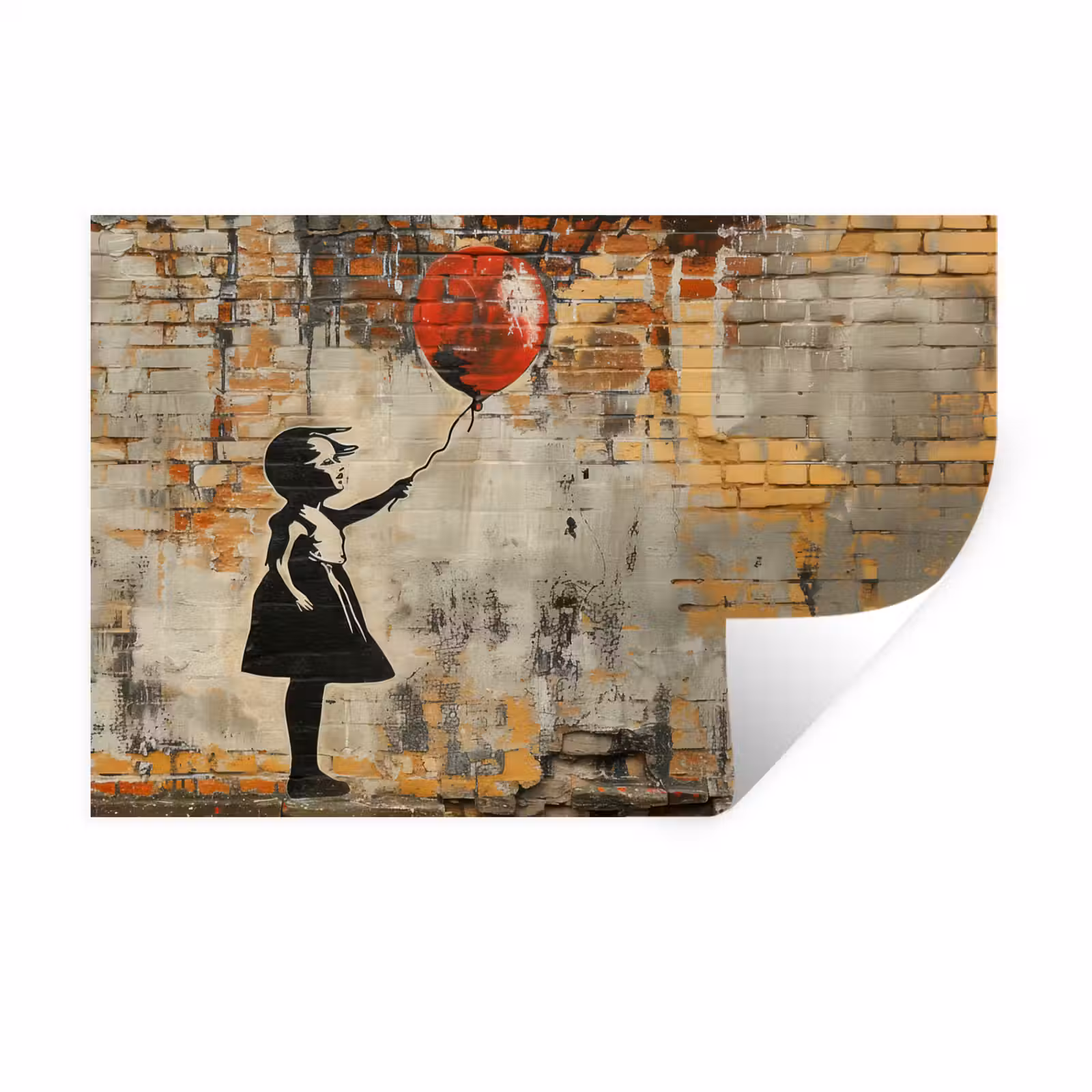 Muursticker - Graffiti - Banksy - Meisje - Street art — 1