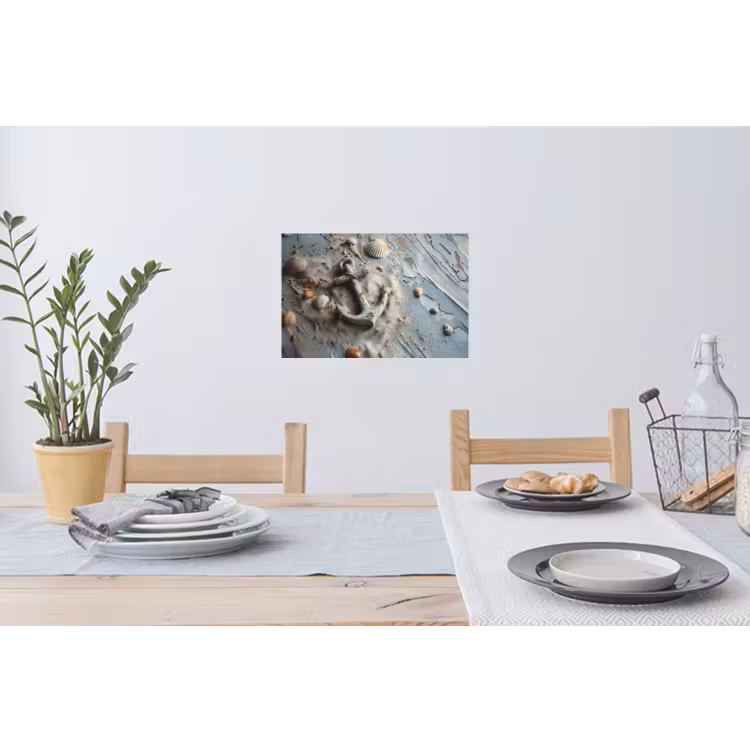 Muursticker - Anker - Hout - Schelpen - Zand — 3