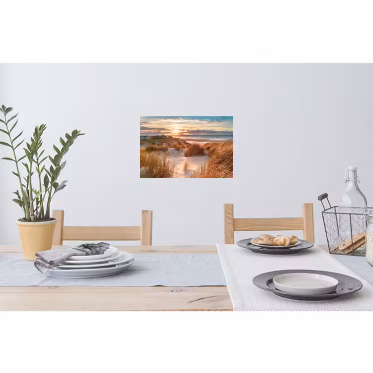 Muursticker - Duin - Planten - Zonsondergang - Strand - Zee — 3