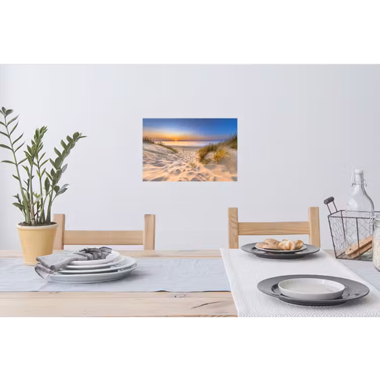Muursticker - Duin - Zonsondergang - Horizon - Strand - Gras — 3