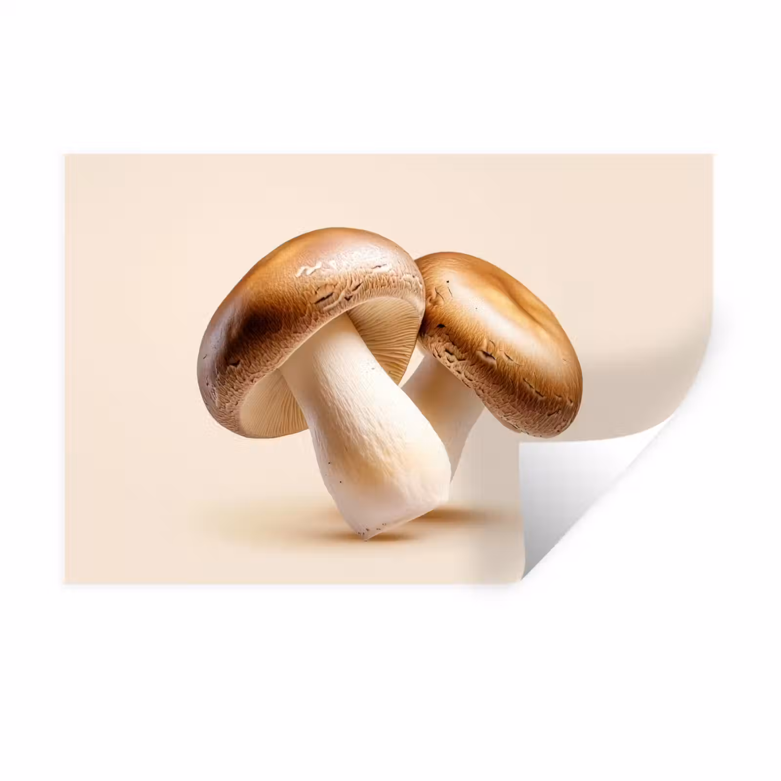 Muursticker - Champignons - Zacht - Beige — 1