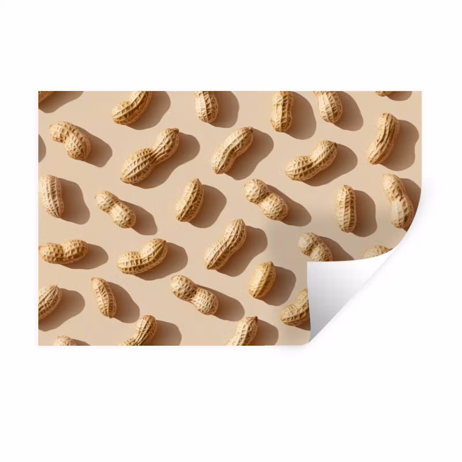 Muursticker - Pinda's - Patroon - Beige — 1