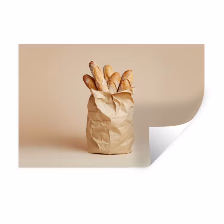 Muursticker - Baguette - Brood - Stokbrood - Beige — 1