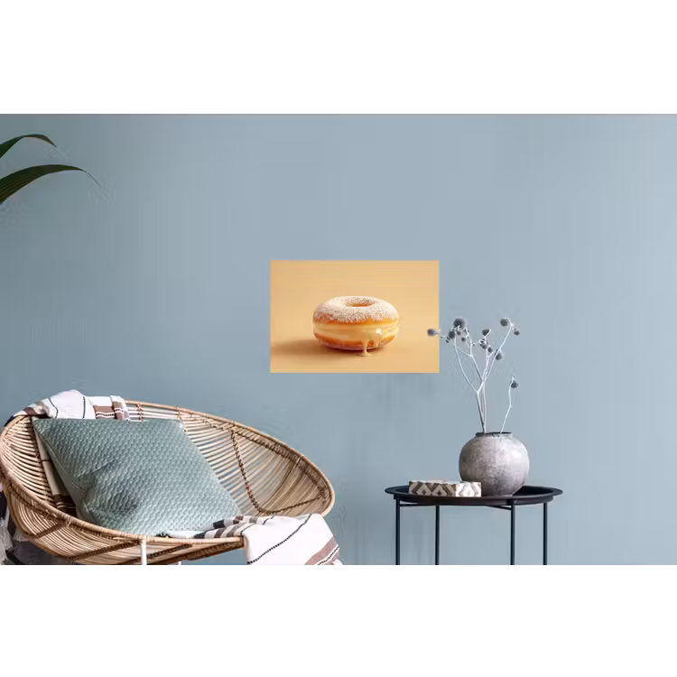 Muursticker - Donut - Romig - Poedersuiker - Beige — 4