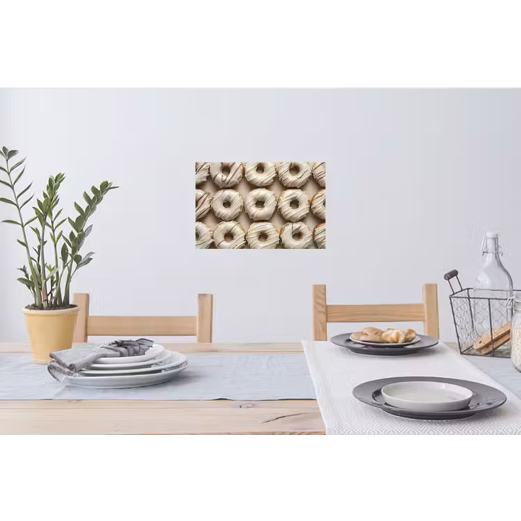 Muursticker - Donuts - Chocolade - Wit - Beige — 3