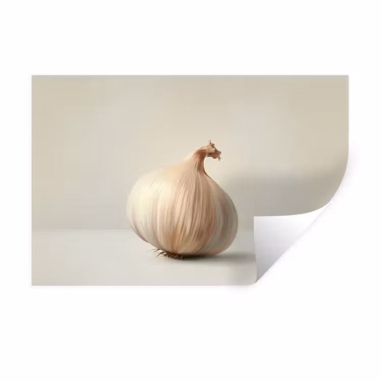 Muursticker - Knoflook - Natuurlijk - Beige — 1