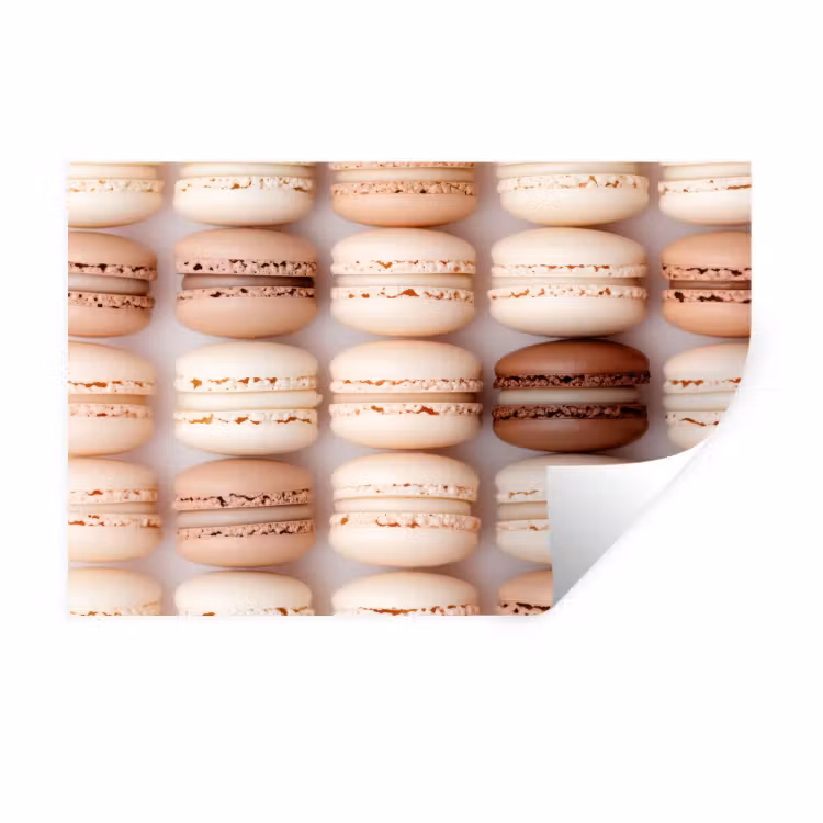 Muursticker - Macarons - Beige - Bruin — 1