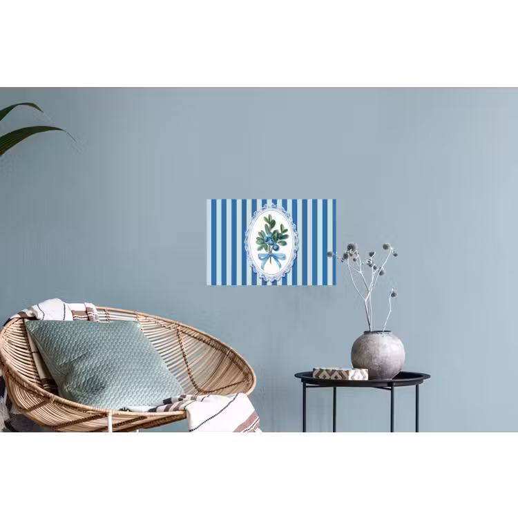 Muursticker - Illustratie - Bessen - Blauw - Strepen — 4