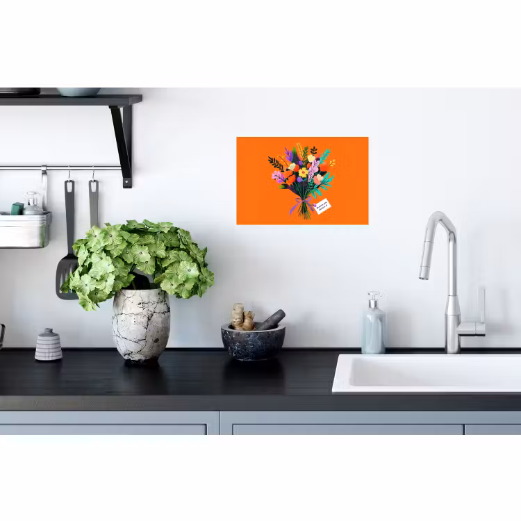 Muursticker - Kaartje - Boeket - Bloemen — 2