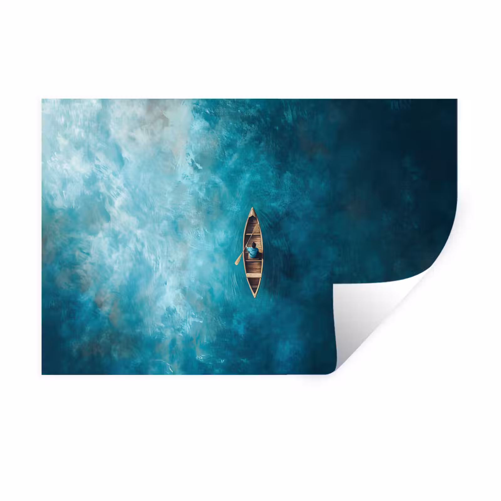 Muursticker - Bootje - Water - Blauw — 1