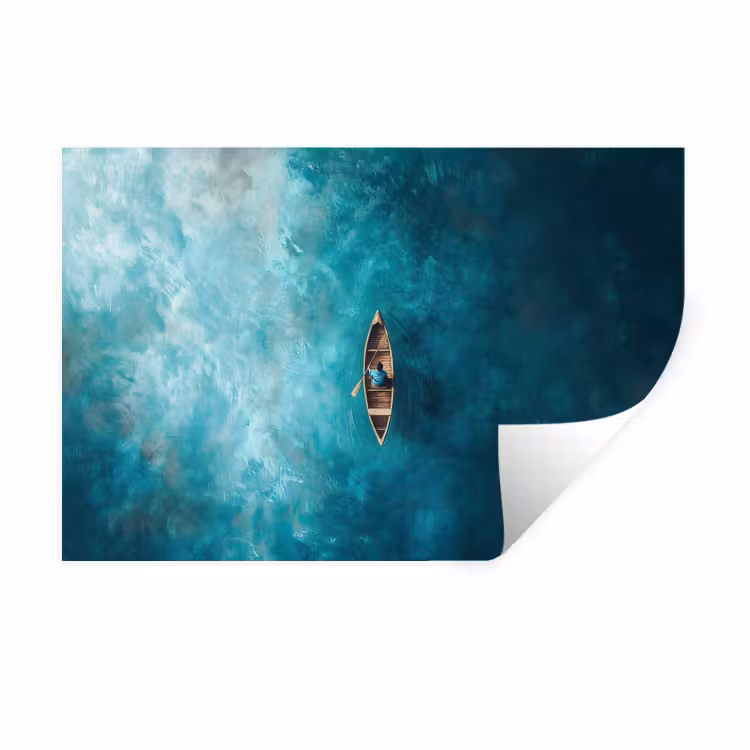Muursticker - Bootje - Water - Blauw — 1