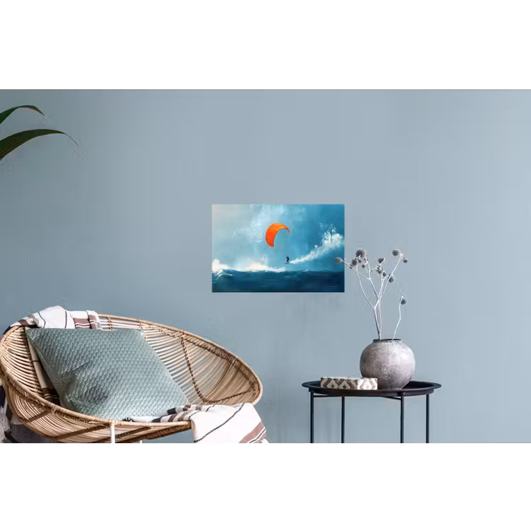 Muursticker - Kitesurfer - Oranje - Zee - Lucht — 4