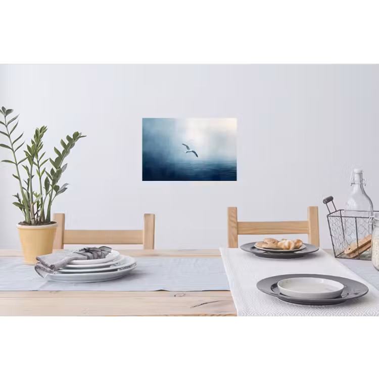 Muursticker - Meeuw - Wit - Zee - Mistig — 3